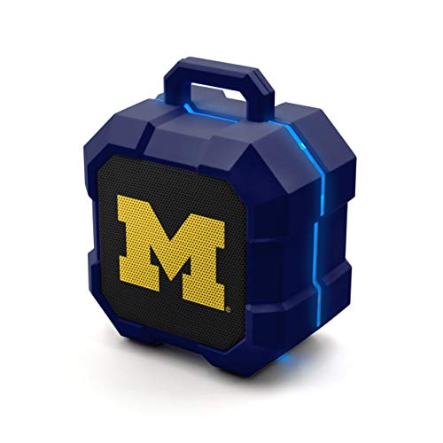 SOAR NCAA Shockbox LED Wireless Bluetooth Speaker, Michigan Wolverines - Image 1