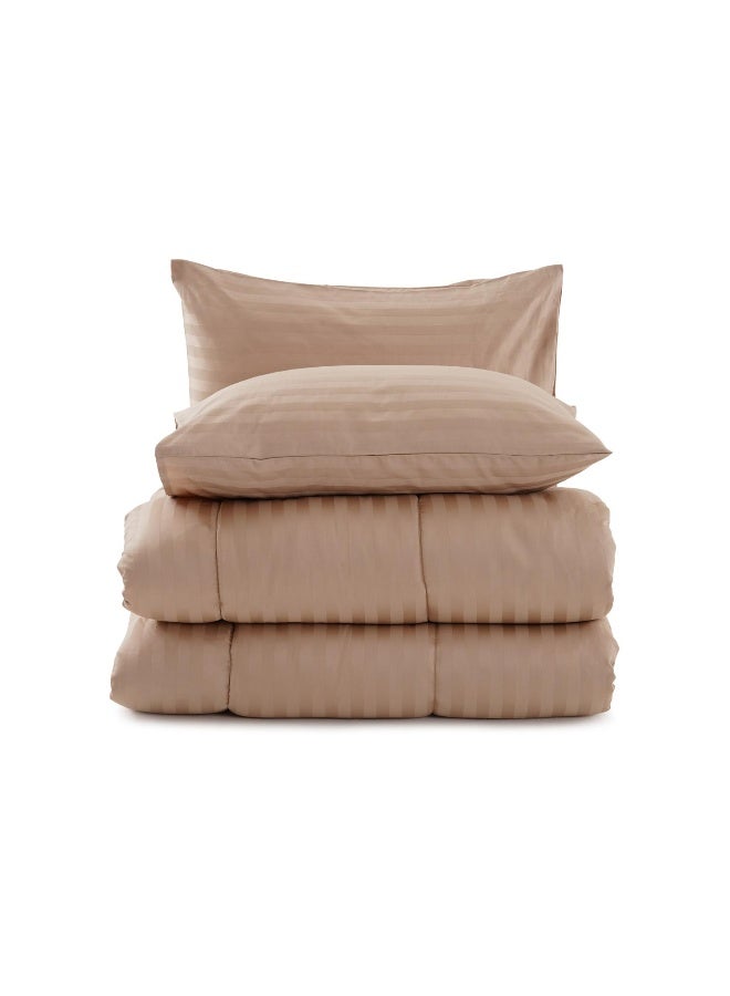 Pan Home Tiffany 3-Piece Comforter Set 240x260cm - Beige - Image 5