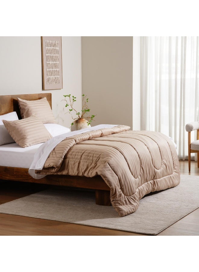 Pan Home Tiffany 3-Piece Comforter Set 240x260cm - Beige - Image 4