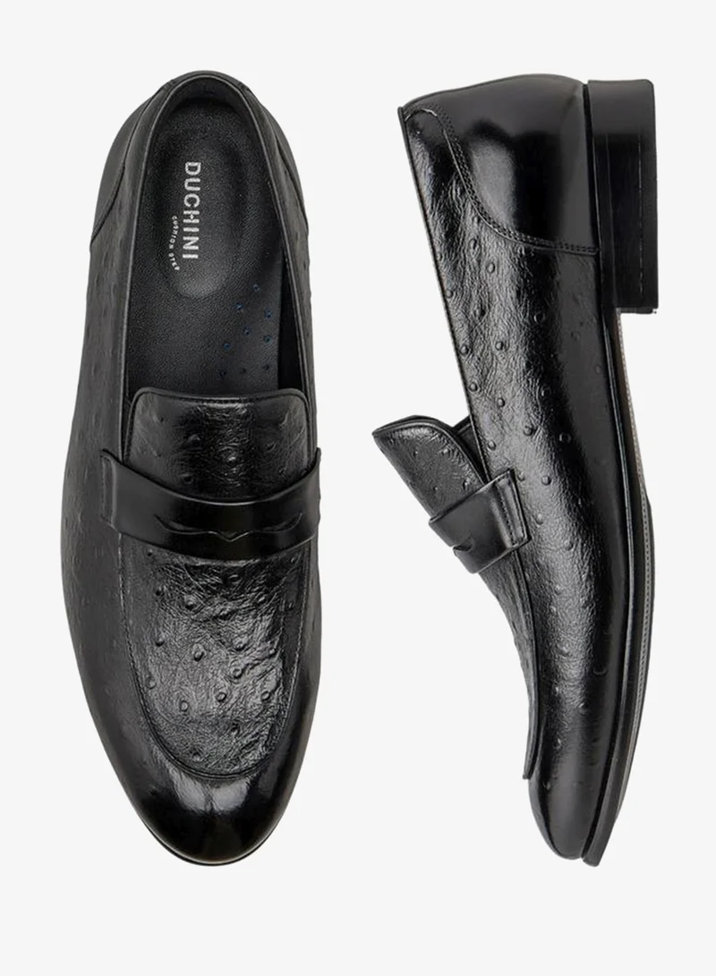 DUCHINI Men Slip-On Leather Loafers