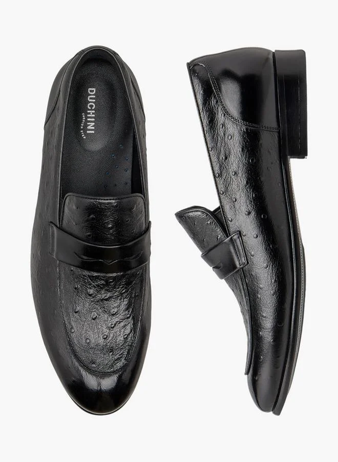 DUCHINI Men Slip-On Leather Loafers