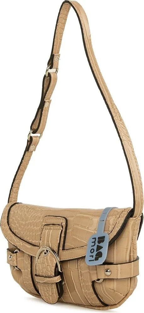 باجموري Mink Belted Shiny Crocodile Bag with Accessories