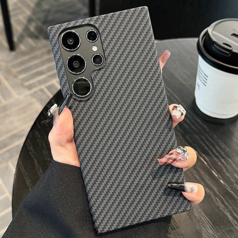 Shockproof Ultra-Thin Matte Carbon Fiber Full Coverage Phone Case for Samsung Galaxy S25 Ultra S24 Note20 Ultra - Image 1