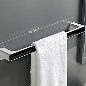 XELYTON Multi-Function Self Adhesive Wall Mount Towel Bar Napkin Holder (Plastic Towel Bar - 46cm) - Image 4