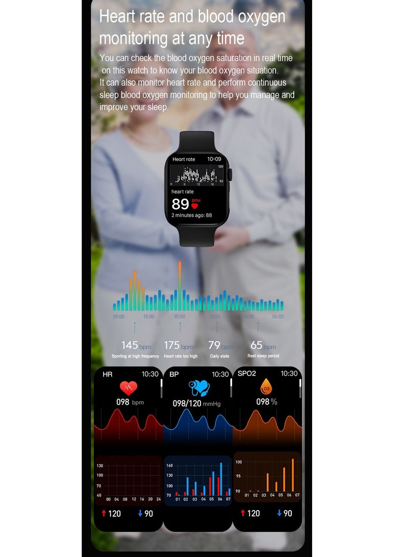 GULFLINK Smart Watch for Android and iOS Phones Compatible with Apple iPhone and Samsung Silver  - Image 4