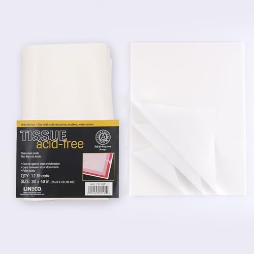 Lineco, Acid-Free Unbuffered Interleaving Tissue Paper for Storage, 30 x 40 Inches, Preserve and Separate Prints, Documents, Letters, Newspaper (Pack of 12) - Image 4