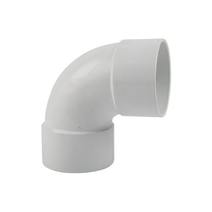Meridian 90° Plastic Pipe Elbow, 1‑Inch PVC, White, Pack of 10 - CT - Image 1