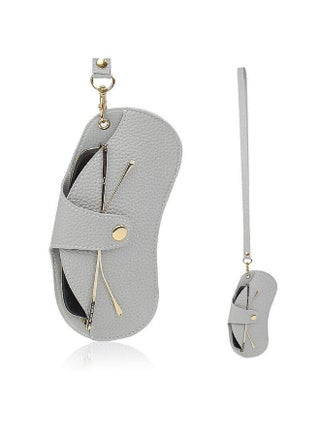 Portable Soft Genuine Leather Glasses Case Slim Travel Sunglasses Pouch Outdoor Carrying Organizer Eyeglass Bags with Wrist Strap Reading Glasses Case for Men Women - Grey - pzsku/Z4D03F0243BEC41577B92Z/45/_/1694176288/3e86b74d-8695-4a3b-908c-d94693016ca6