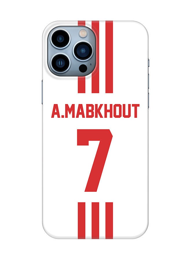 Stylizedd Slim Cover for Apple iPhone 14 Pro Max Case Snap Classic Series Mobile Cover Hard PC Shield Matte Finish Print -UAE-Player-A.Mabkhout - Image 1