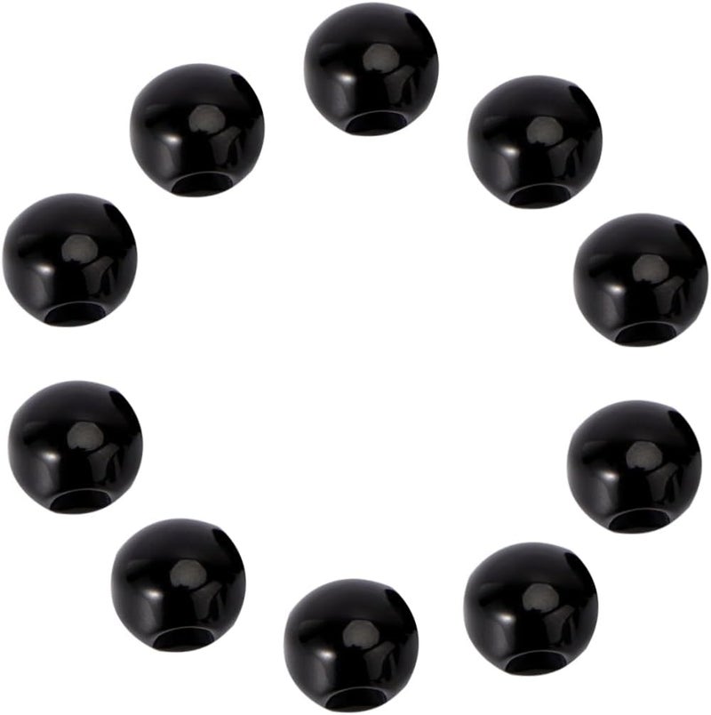 Black 1X1cm Round Pearl Buttons for DIY Crafts Cheongsam Sweaters Skirts Decorative Fasteners - Image 1