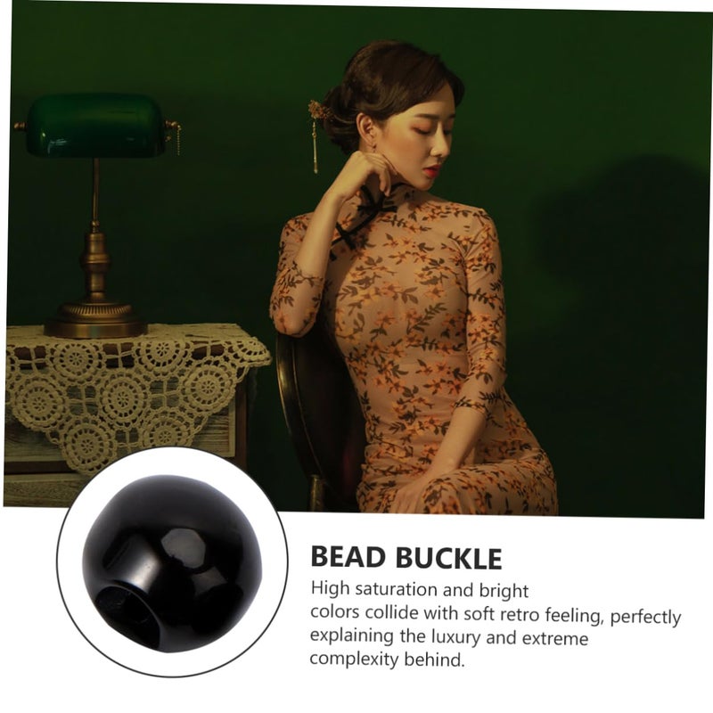 Black 1X1cm Round Pearl Buttons for DIY Crafts Cheongsam Sweaters Skirts Decorative Fasteners - Image 5