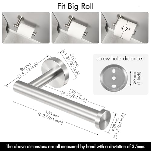 KES Toilet Paper Holder SUS304 Stainless Steel Wall Mount Screw Mounted Brushed, A2175S12-2 - Image 5