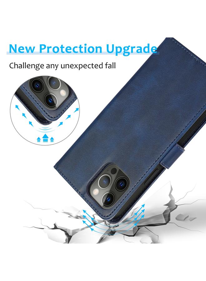 Zaboon Case For iPhone 13 Pro Max Calf Texture 2 in 1 Detachable Magnetic Back Cover Horizontal Flip Leather Case with Holder & Card Slots & Wallet & Photo Frame - Image 5