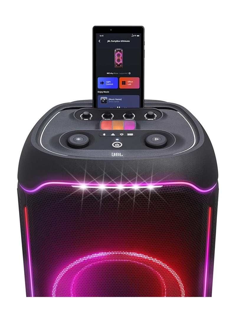 JBL Partybox Ultimate Massive Portable Party Speaker And Partylight Stick JBLPARTYBOXULTEU+JBLPLSTICK Black - Image 4