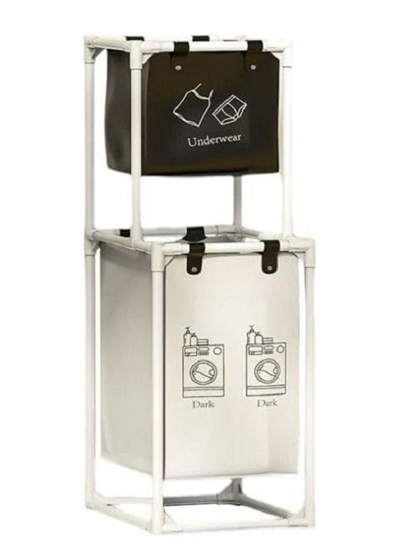 Divided Laundry Basket  Smart Sorting & Breathable Design for Fresh Clothes - Image 1