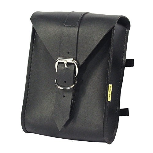 Dowco Willie & Max 58421-00 Standard Series: Synthetic Leather Compact Motorcycle Sissy Bar Bag, Black, Universal Fit - Image 1