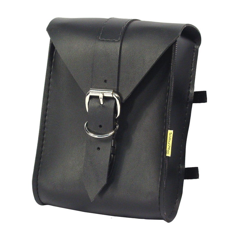 Dowco Willie & Max 58421-00 Standard Series: Synthetic Leather Compact Motorcycle Sissy Bar Bag, Black, Universal Fit - Image 4