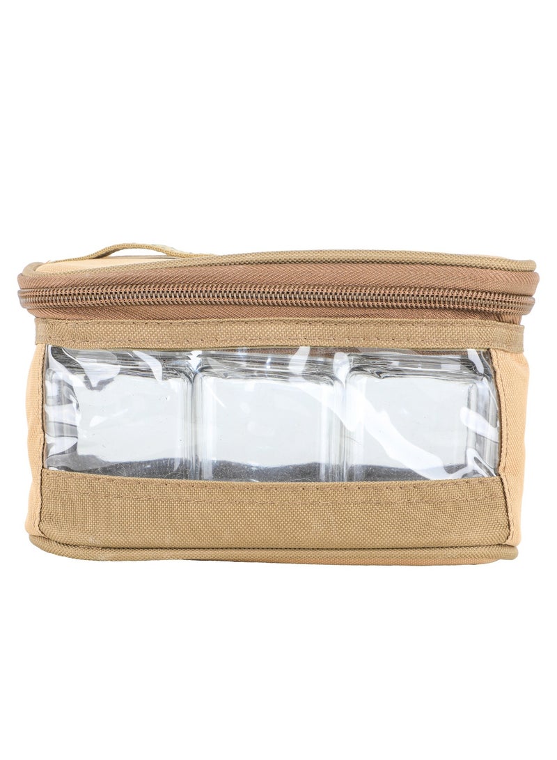 ALGHAFA Spice Box Bag, 6 pieces, 200 ml, khaki color, 6 pieces, from Al Ghafa  - Image 3