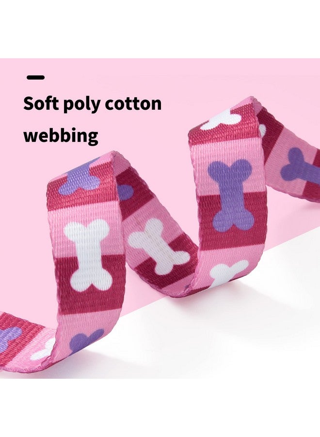 مايل هاي لايف طوق نايلون للجراء من مايل هاي لايف، نايلون خفيف الوزن بنقوش لطيفة، مناسب للكلاب الصغيرة والمتوسطة والكبيرة (عظمة أرجوانية، رقبة متوسطة، من 13 إلى 17 بوصة) - Image 4