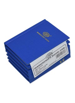 Pack of 5 Pieces A7 Manuscript Book, 5 MM Square, 96 Sheet, Size ‎10.5 x 7.5, Blue - FSMNA72Q5MM_5PC