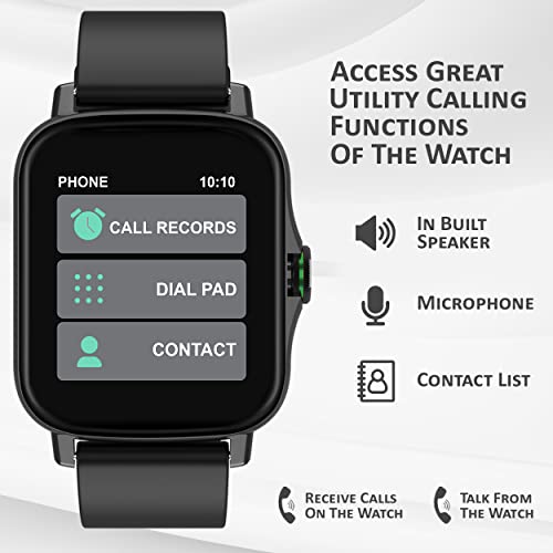 Maxima Max Pro X6 Calling Smartwatch with premium Speaker & Mic,accurate SpO2 monitoring, 8 Fitness modes,Social Media Alerts,Multiple watch faces,1.7" Full HD Display (400 Nits)-Black - Image 2