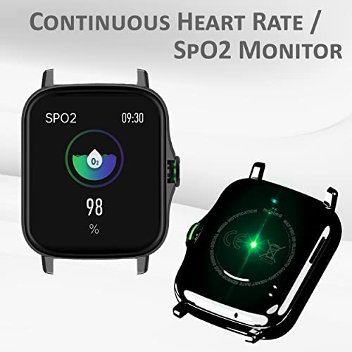Maxima Max Pro X6 Calling Smartwatch with premium Speaker & Mic,accurate SpO2 monitoring, 8 Fitness modes,Social Media Alerts,Multiple watch faces,1.7" Full HD Display (400 Nits)-Black - Image 4