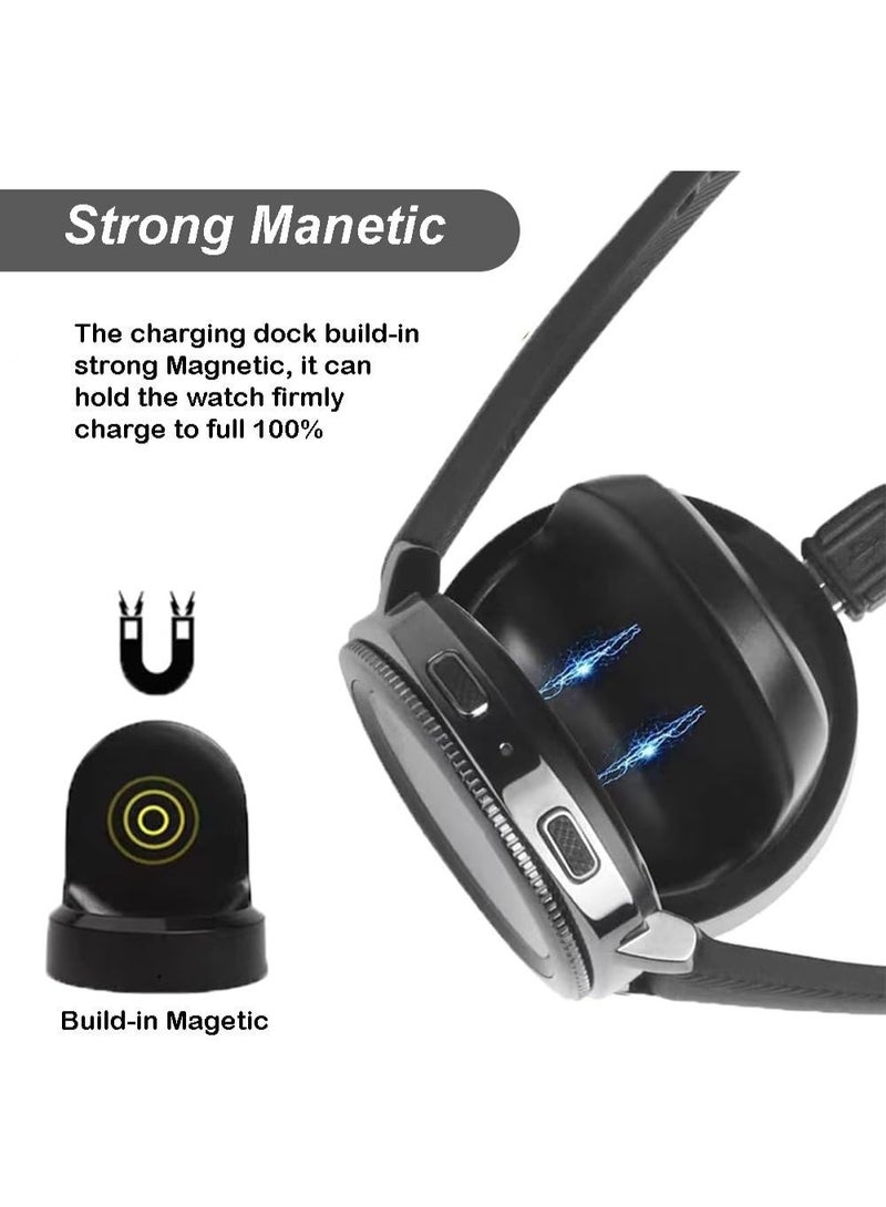 Wireless Charging Dock Cradle Smartwatch Charger For Samsung Gear S2 S3 S4 Black - Image 2