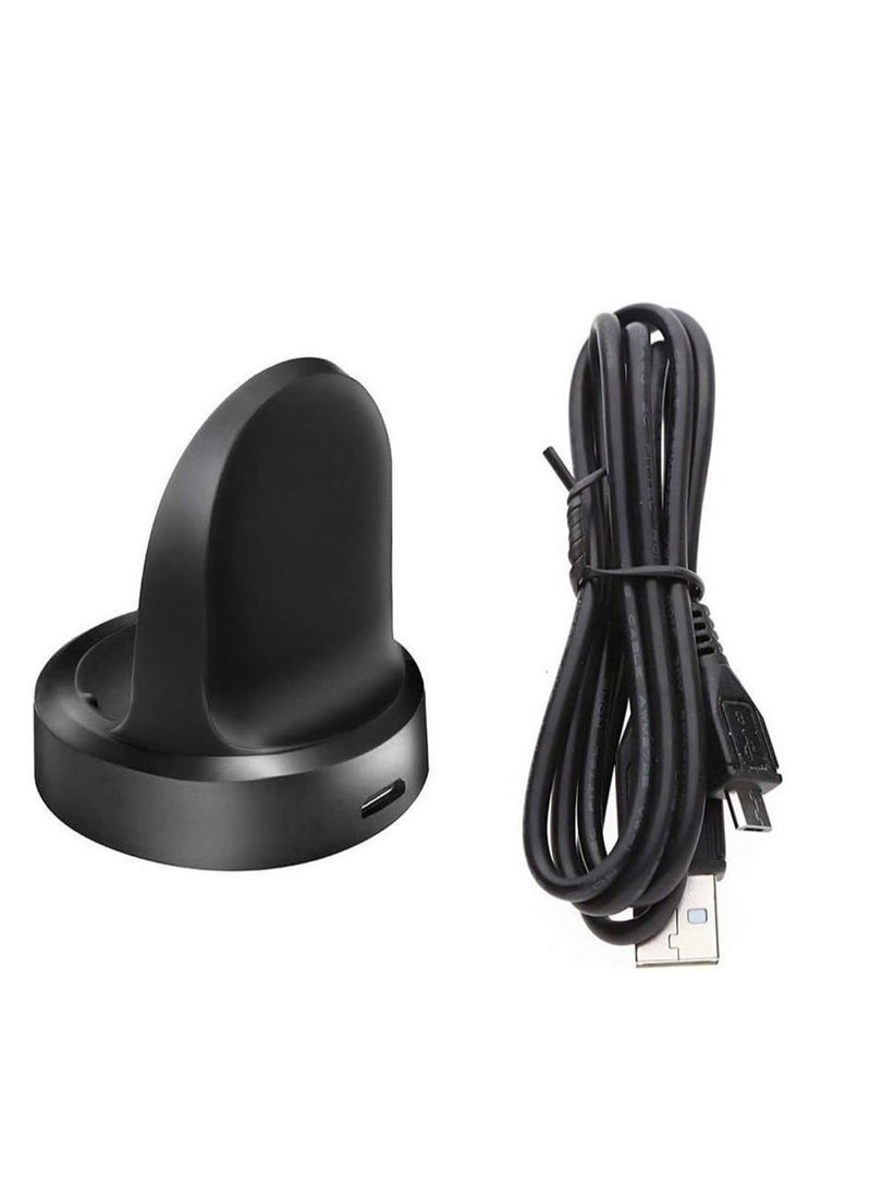 Wireless Charging Dock Cradle Smartwatch Charger For Samsung Gear S2 S3 S4 Black - Image 1