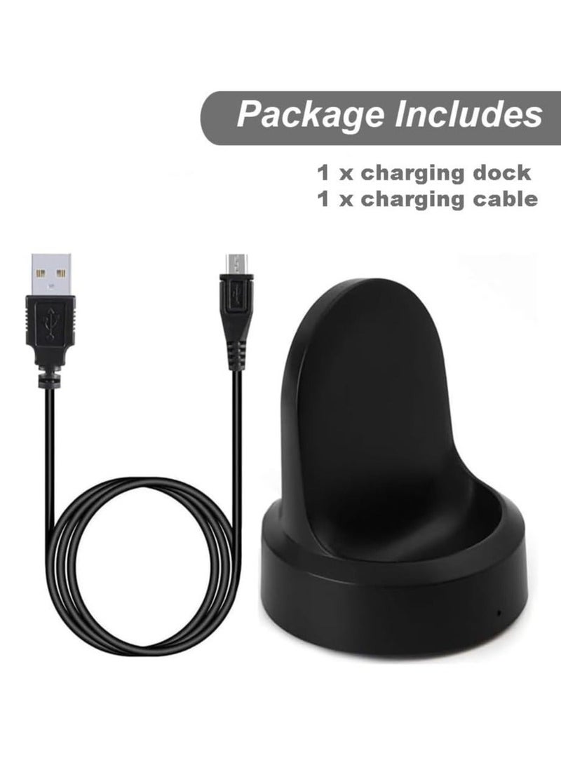 Wireless Charging Dock Cradle Smartwatch Charger For Samsung Gear S2 S3 S4 Black - Image 3