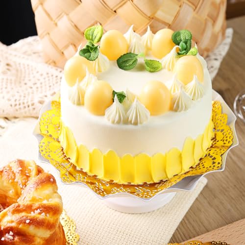 HAKSEN 108PCS Paper Lace Doilies, Gold Food Doilies Disposable Doilies 36PCS Each 6.5", 8.5", 10.5" for Baked Grilled Fried Food Tableware Decoration - Image 4
