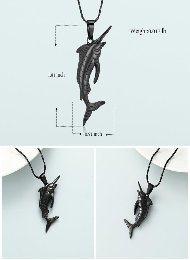 Imrsanl Cremation Jewelry for Ashes Fish Urns Necklace Memorial Keepsake Jewelry Ashes Pendant for Pets/Human (Z-Black) - Image 2