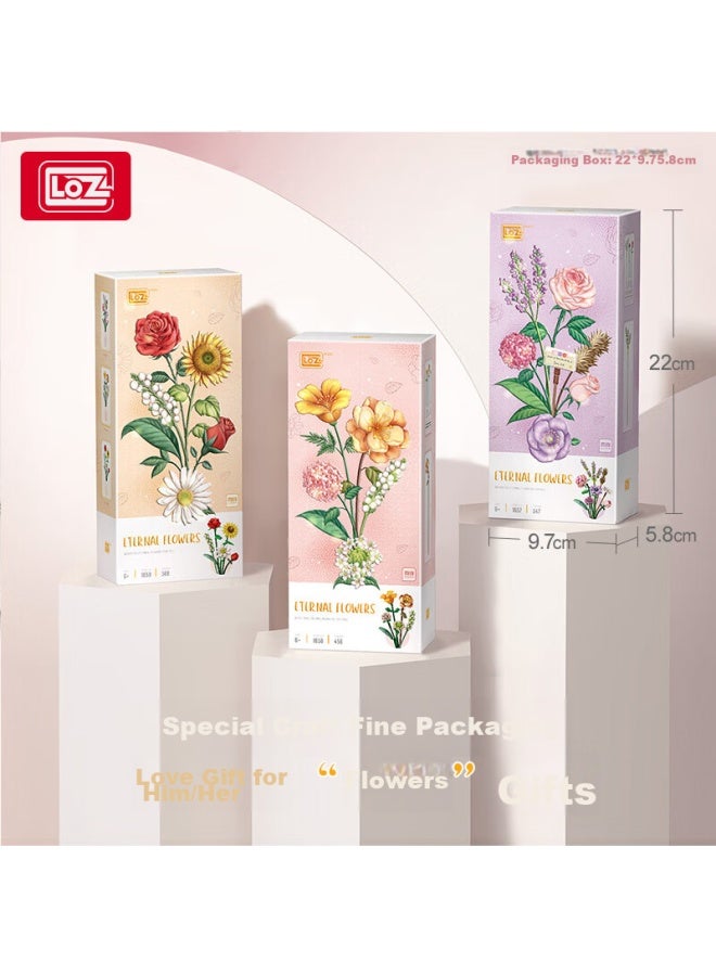 Loz Building Blocks, Eternal Flower Assembly Model Toy, Girlfriend's Gift For Qixi Valentine's Day And Birthday, 1657 Romantic Aegean Sea - Image 4