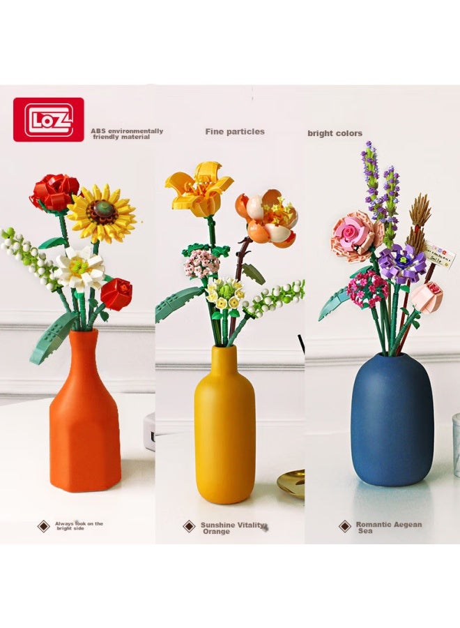 Loz Building Blocks, Eternal Flower Assembly Model Toy, Girlfriend's Gift For Qixi Valentine's Day And Birthday, 1657 Romantic Aegean Sea - Image 3