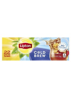 Lipton Lipton, Cold Brew Tea, Family Size , 22 Tea Bags, 4.8 oz (136 g)  - Image 1
