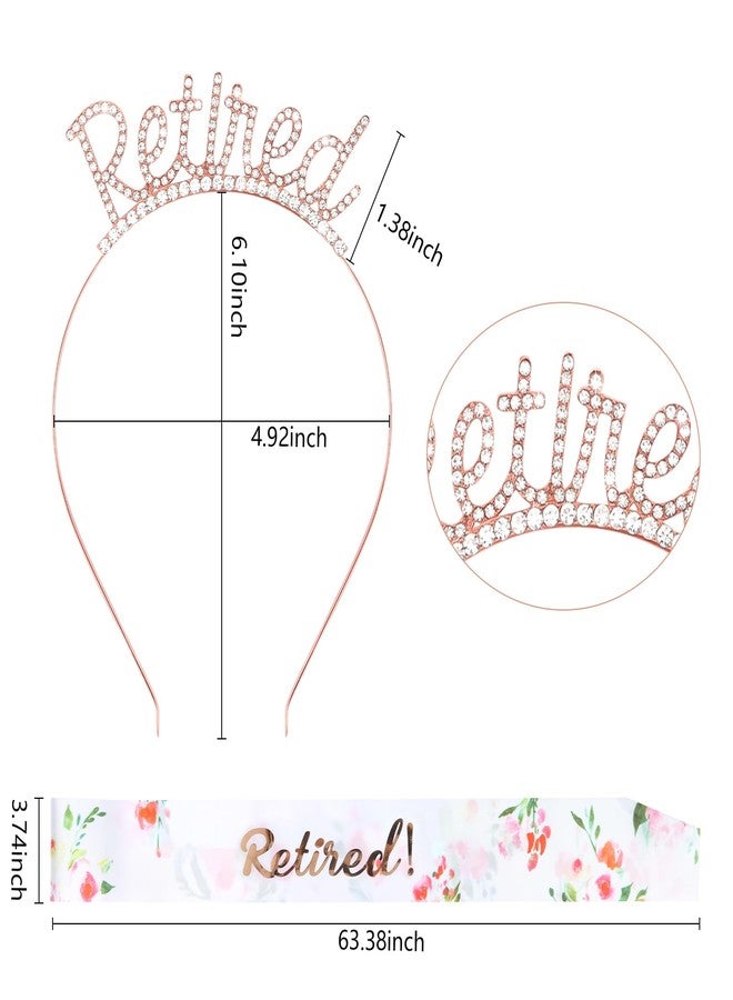 CAVETEE Costume Headwear Retirement Crown and Sash Set, Officially Retired Tiara Retirement Party Decoration for Women, Gifts, Favors - Image 5