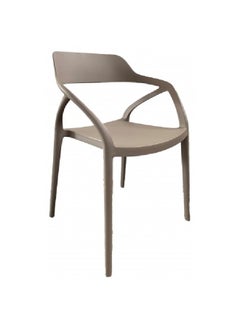 LIVING ACCENT Cobram UV Resistant Sturdy Polypropylene Arm Chair Mild Grey 80 x 57 x 52.5 cm 347-APP 17 GREY 