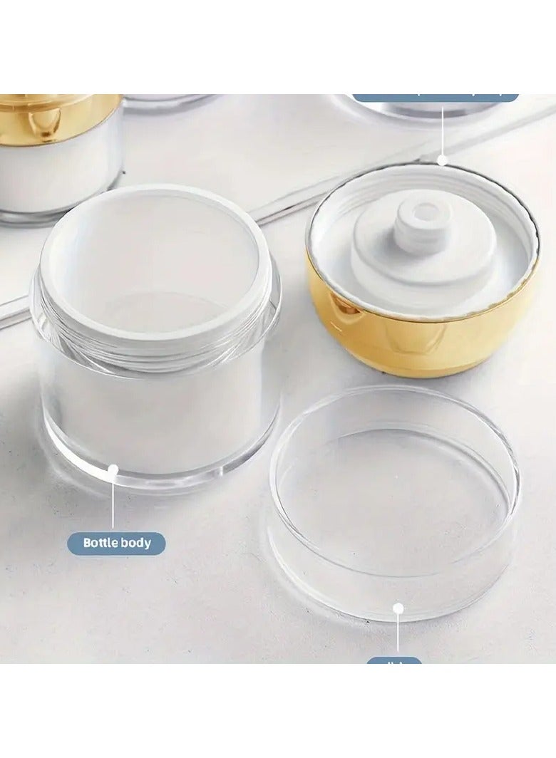 روزينو 1pc كريم جرة زجاجة فراغ، مضخة بدون هواء جرة زجاجة حاويات السفر للمستحضرات والكريمات مقاومة للتسرب فارغة قابلة لإعادة تعبئة حاوية جرة مستحضرات التجميل مع مضخة-50 مل - Image 4