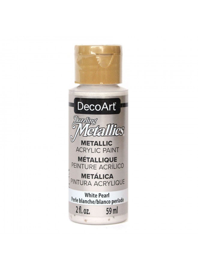 Decoart Dazzling Metallics 2-Ounce White Pearl Acrylic Paint (Dm-Da117) - Image 2