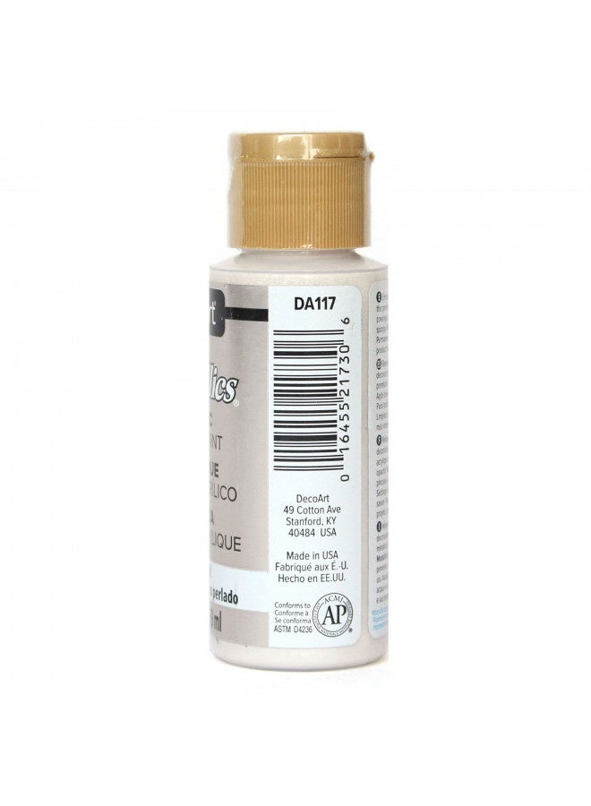 Decoart Dazzling Metallics 2-Ounce White Pearl Acrylic Paint (Dm-Da117) - Image 3