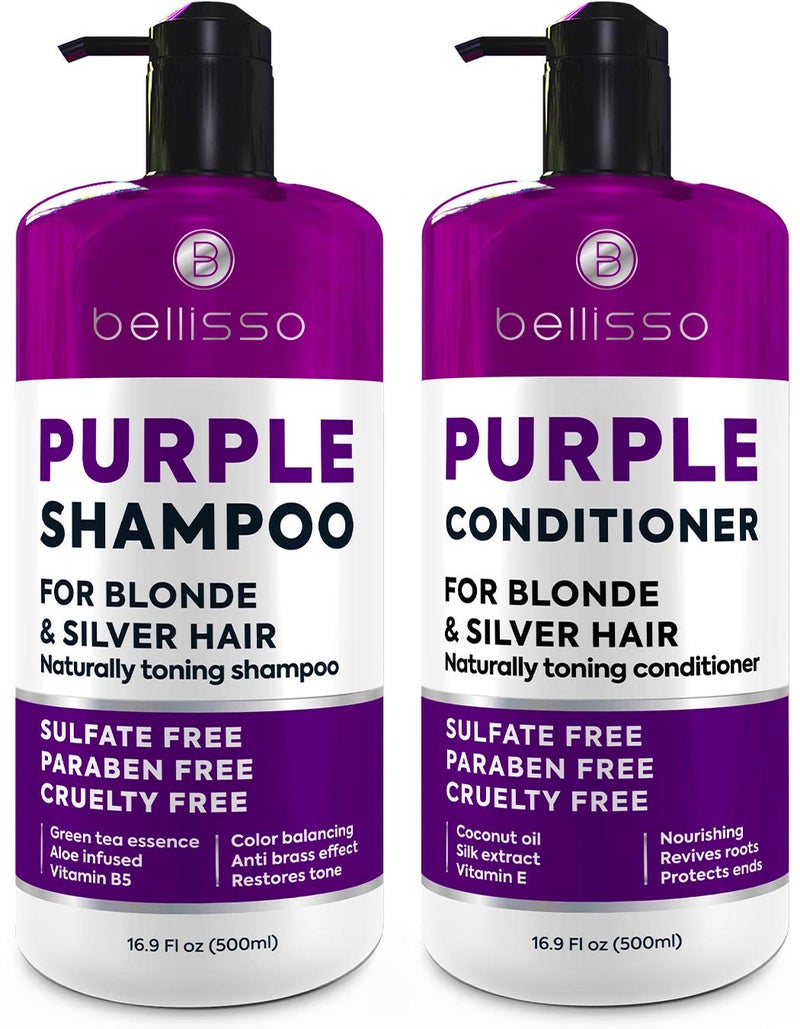 BELLISSO Purple Hair Mask and Purple Shampoo and Conditioner - Image 3