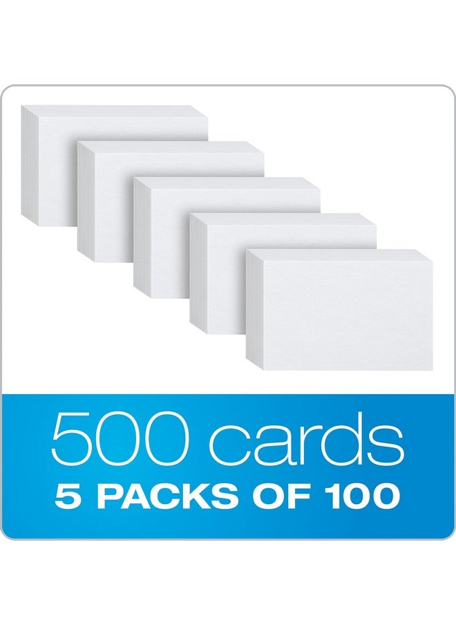 Oxford - Index Cards, 3 X 5 Inches, White, Blank Notecards, Flashcards For School And Studying, Bulk Pack Of Note Cards, 500 Count (5 Packs Of 100) (40175) - Image 1