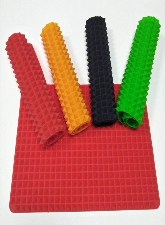 Maharsh 1Pcs Pyramid Pan Non-Stick Silicone Baking Mat Mould Cooking Mat Oven Baking Tray Silicone Grill Mat Pyramid Multi-Function Baking Pan Microwave Oven Pad 39 * 28.5Cm (Multicolor) - Image 5