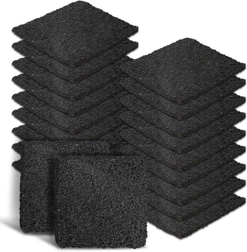 HIHEPA مرشحات مزيل الروائح بالفحم النشط لسلال القمامة 39 بوصة عبوات إزالة الروائح 20 عدد تناسب دلو الحفاضات في المطبخ وصندوق السماد وصناديق فضلات الحيوانات الأليفة مزيل رائحة طويل الأمد - Image 1