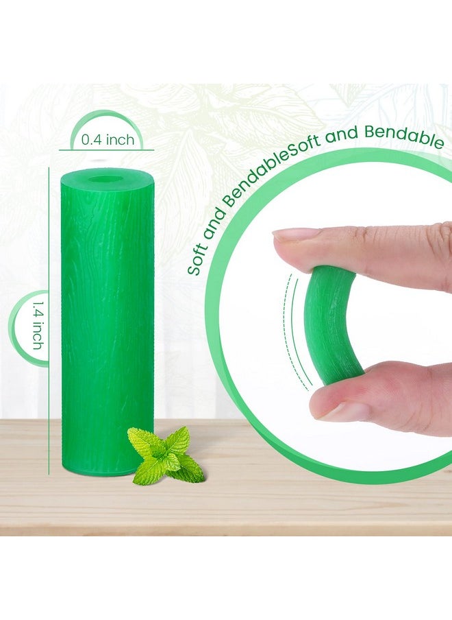 Aligner Chewies For Invisalign Aligners Mint Scented (20 Pcs Green) And 2 Aligner Removal Tools