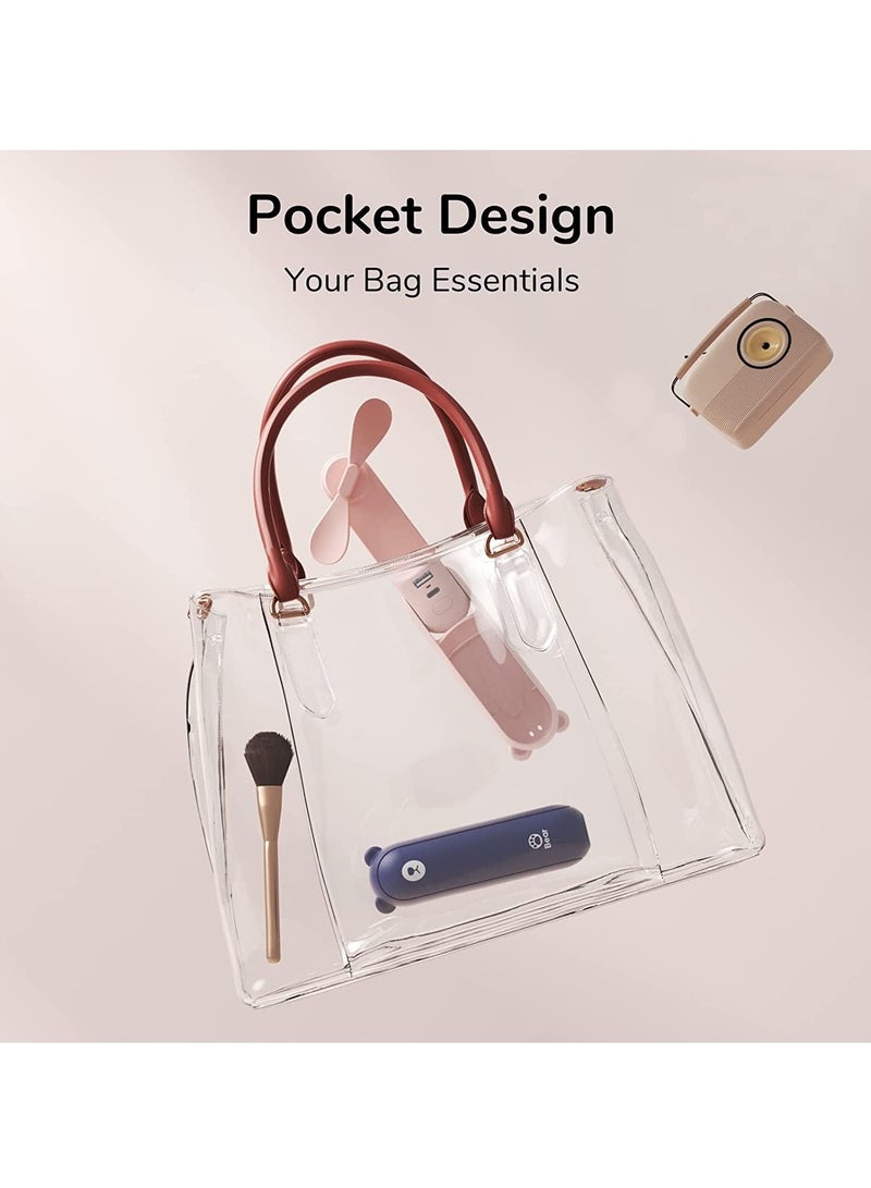 Handheld Mini Fan, 3 IN 1 Hand Fan, 2000mAh Battery Operated 14-21 hours, USB Rechargeable Foldable Fan, Quiet Personal Fan with Power Bank, Travel For Women, Outdoor - Image 3