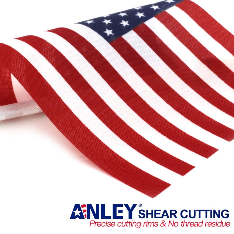 ANLEY American Deluxe Desk Flag Set - 6 x 4 inch Miniature US National Desktop Flag with 12" Solid Pole - Vivid Color and Fade Resistant - Black Base and Spear Top - Image 4
