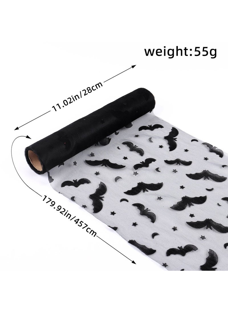 Generic - Bat Spiderweb Table Mat Decor JJ2-20 black bat style - Image 1