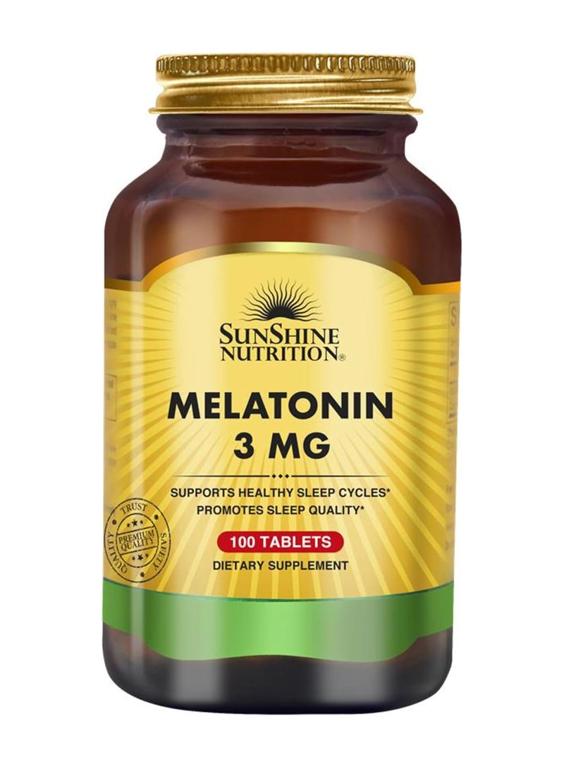 SUNSHINE NUTRITION ميلاتونين 3 ملغ 100 قرص - Image 1