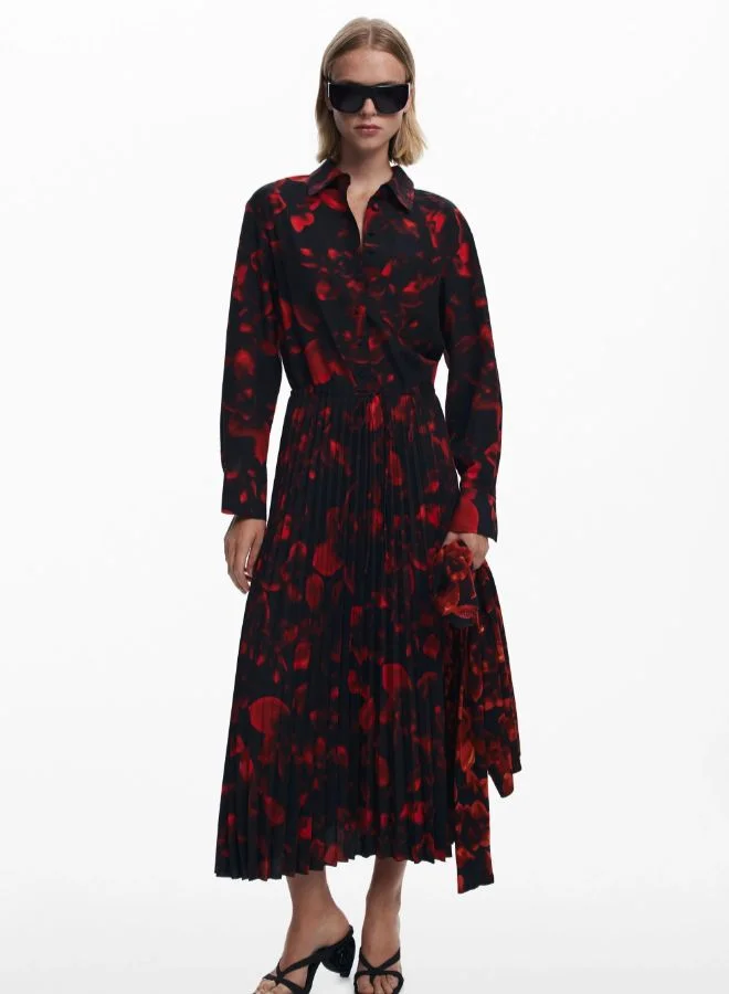 DESIGUAL Pleated shirt dress