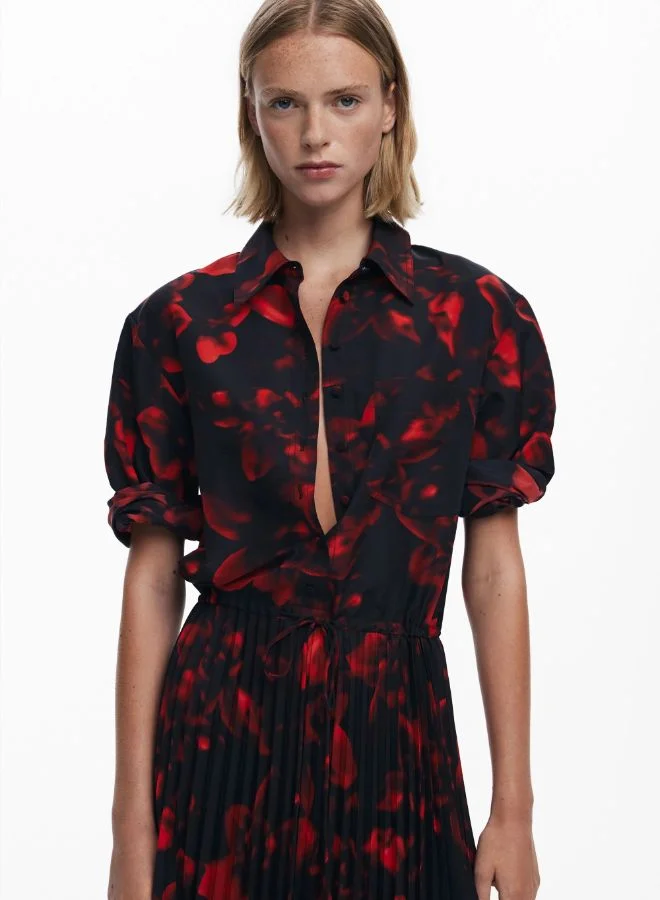 DESIGUAL Pleated shirt dress